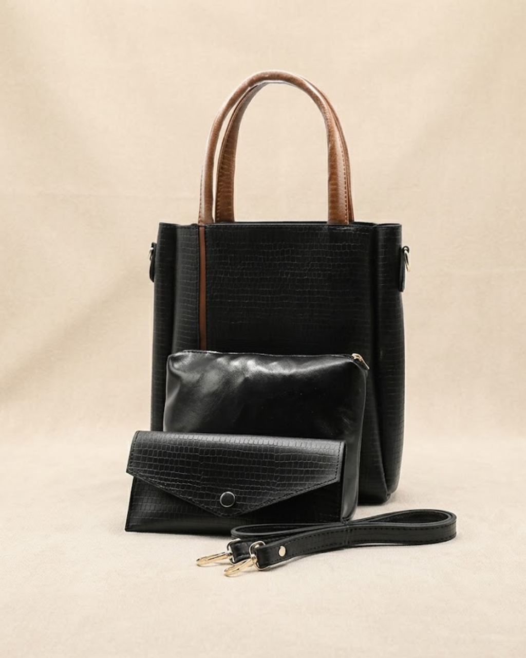 Urban Chic 4-in-1 Tote Bag Set – Black