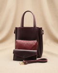 Urban Chic 4-in-1 Tote Bag Set – Burgundy Red