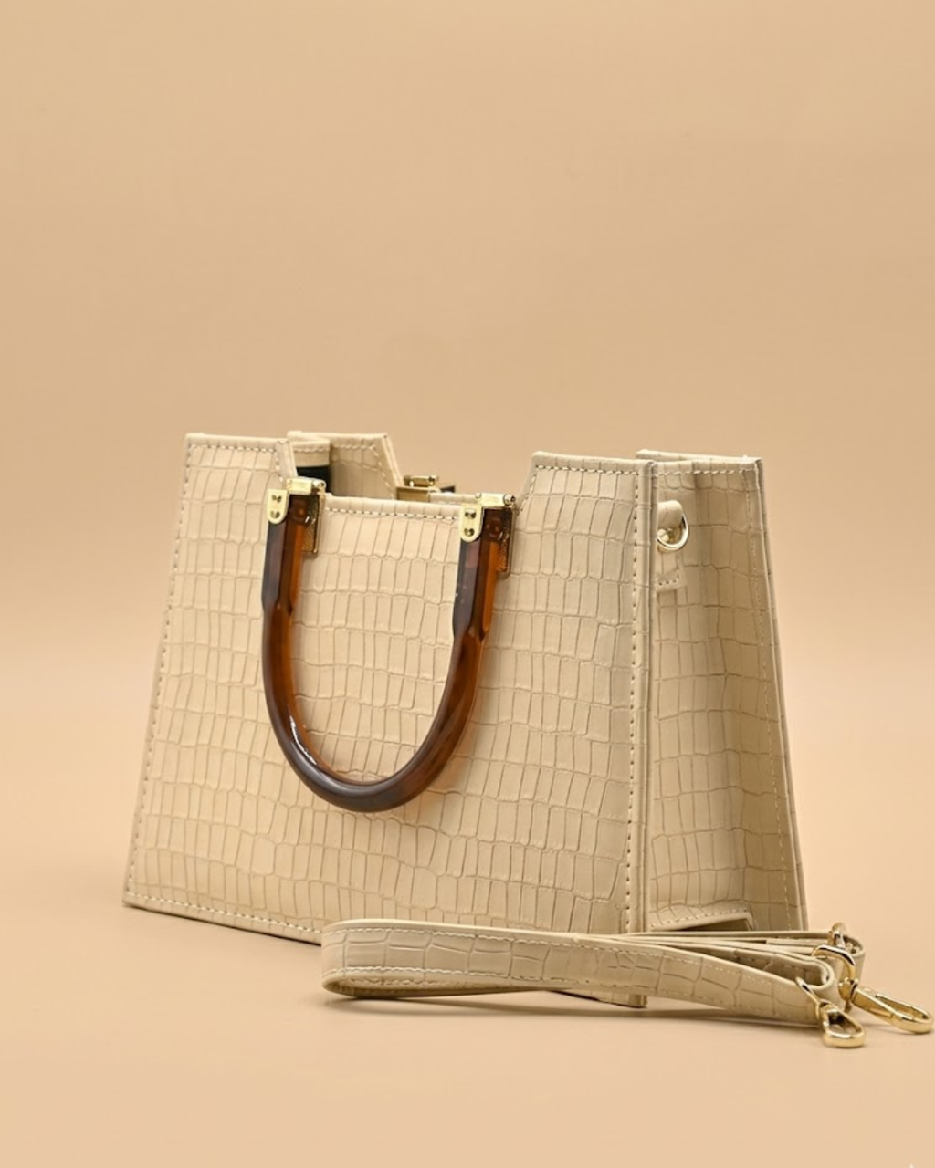Atek - Cross Body Bag - Beige