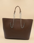 Large Capacity Tote Bag - Brown