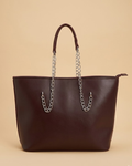 Large Capacity Tote Bag - Dark Brown