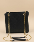 Regalia long chain crossbody Bag- Black