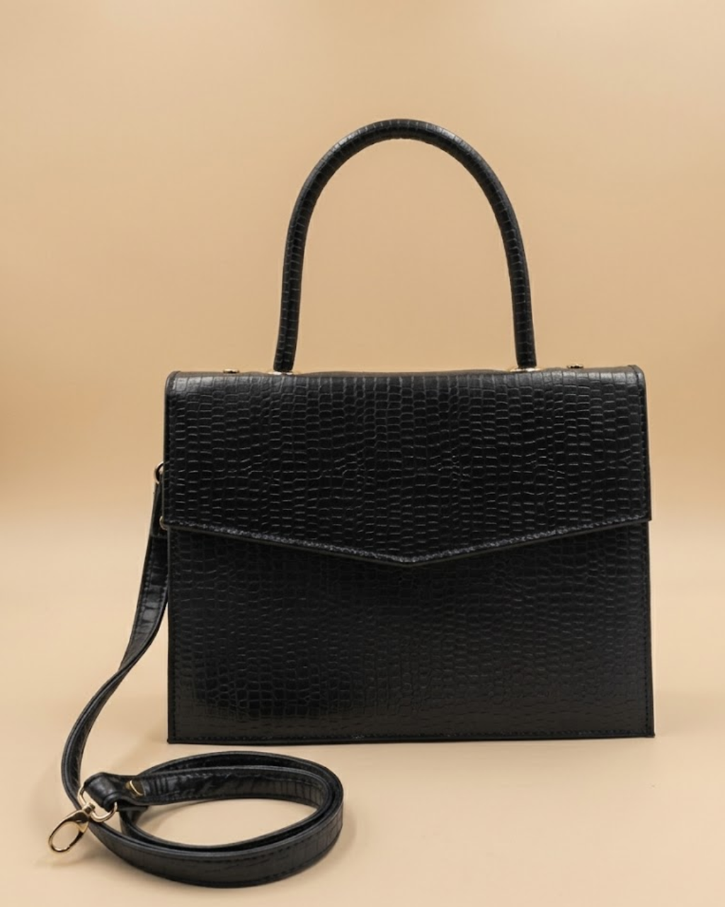 Statique Handbag For Women - Black
