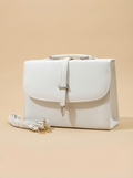 Classic Square Top Handle Bag - White