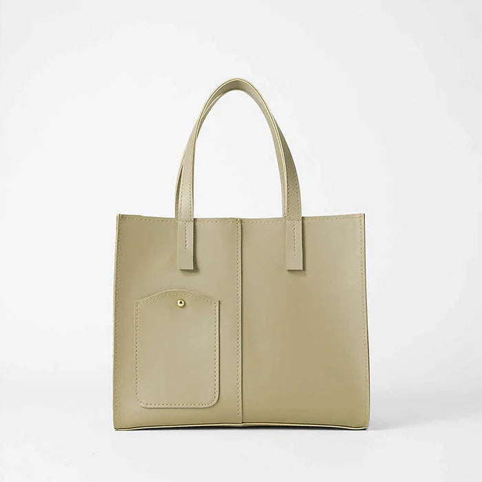 Modern Pocket Tote Beige