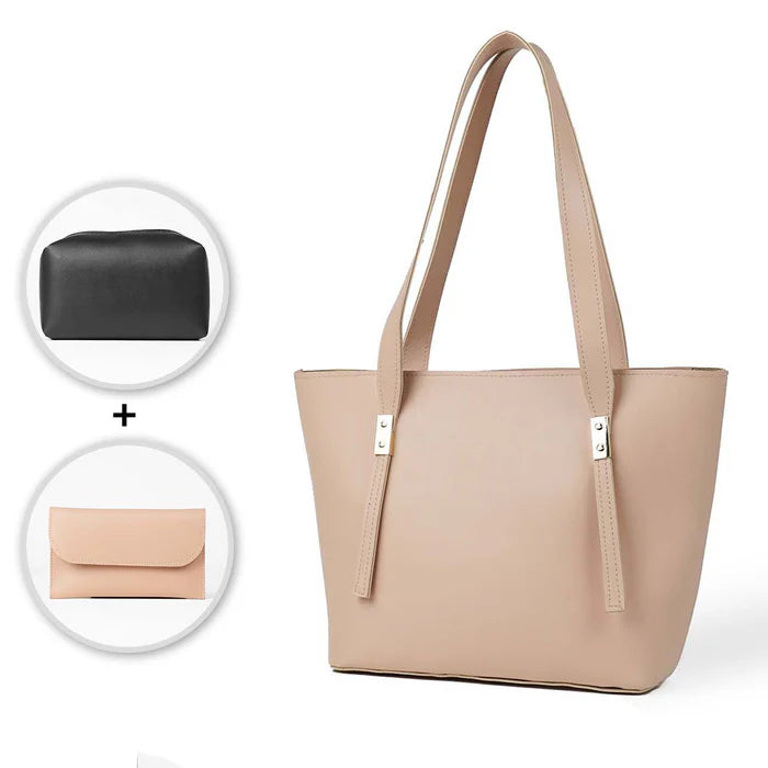 Grace Trio Handbag Set of 3 Peach