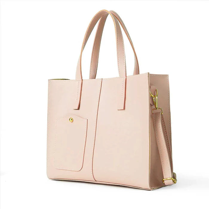 Modern Pocket Tote Peach