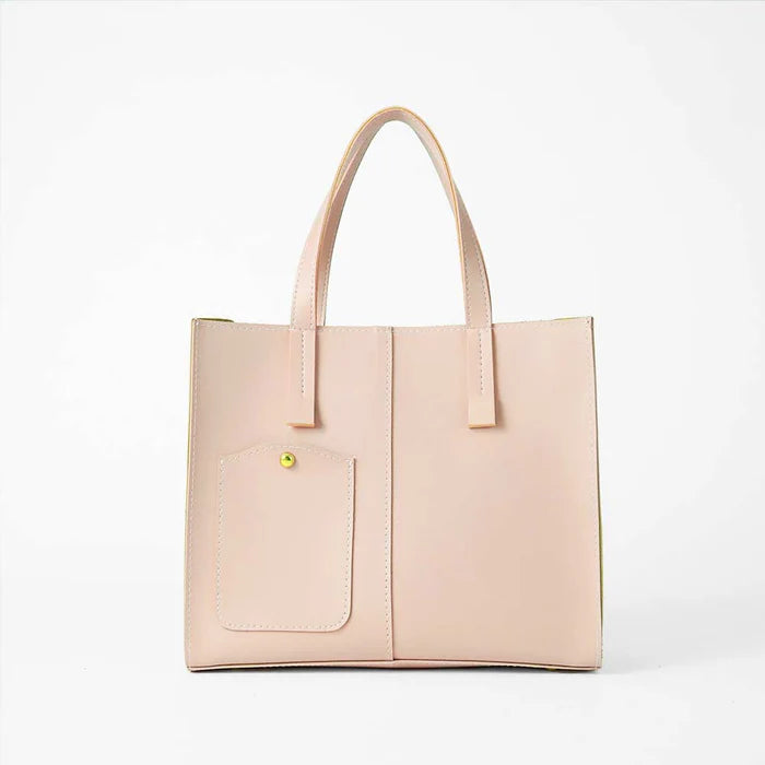 Modern Pocket Tote Peach